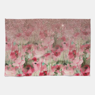 Linge De Cuisine Parties scintillantes roses d'or de joli Faux sur