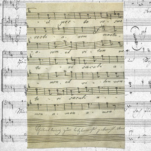 Linge De Cuisine Partition vintage, Partition musicale antique 1810