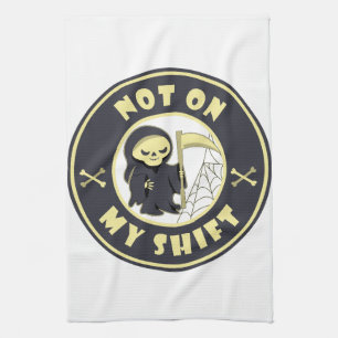 Linge De Cuisine Pas sur mon poste Grim Reaper Citation d'Halloween
