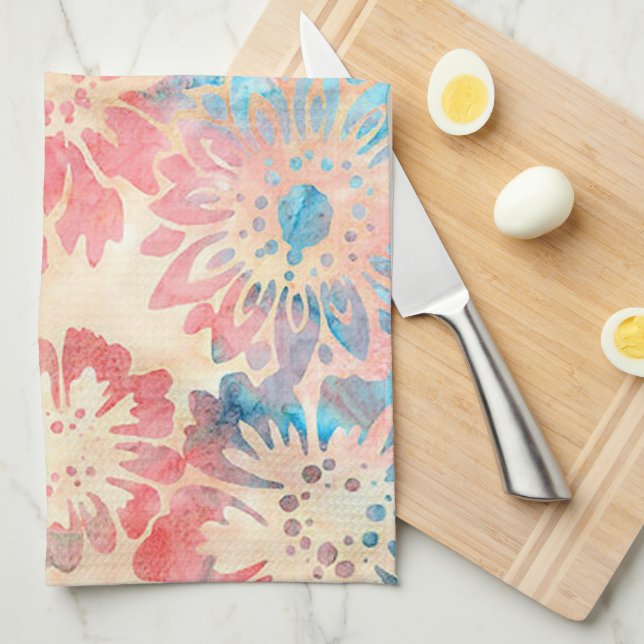Linge De Cuisine Pastel Floral (Quart Plié)