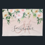 Linge De Cuisine Pastel Pink & Flowers Moderne<br><div class="desc">Pastel Pink & Flowers Moderne</div>