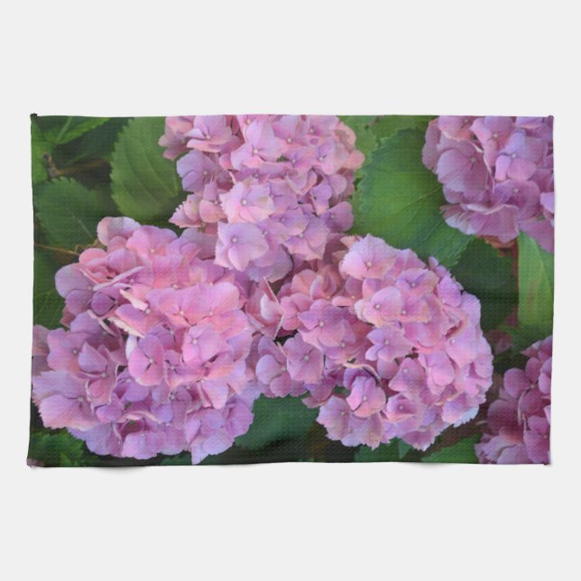 Linge De Cuisine Pastel rose Hortensia hydrangea fleurs (Horizontal)