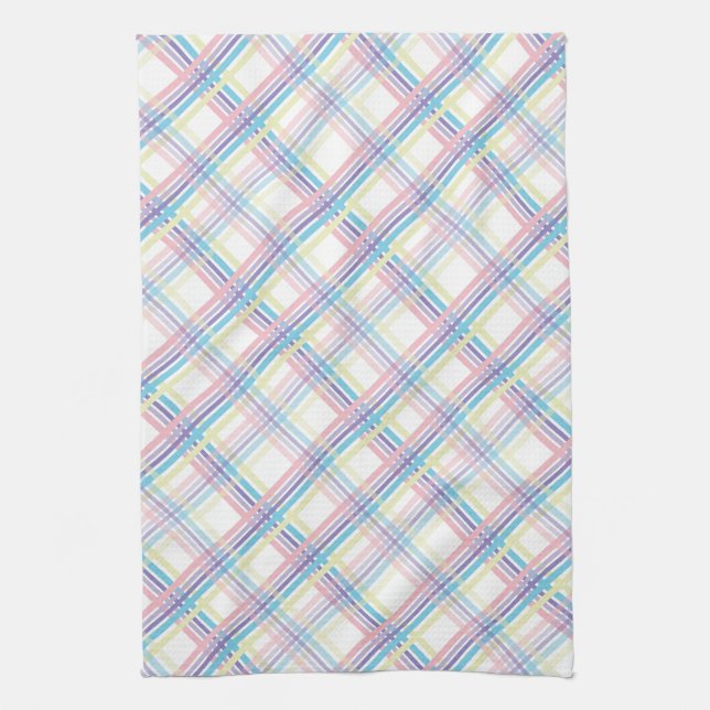 Linge De Cuisine Pastel Summer Plaid (Vertical)