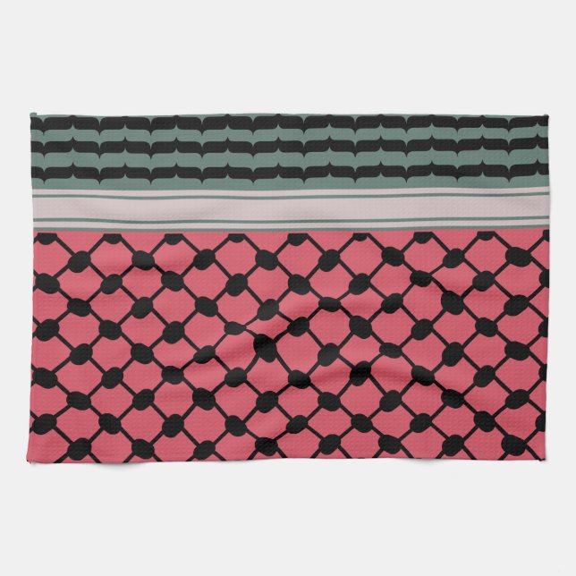 Linge De Cuisine Pastèque palestinienne Hatta Keffiyeh Kufiya Folk (Horizontal)