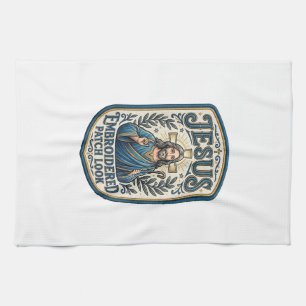 Linge De Cuisine Patch brodé Jésus Regardez Patch brodé Jésus