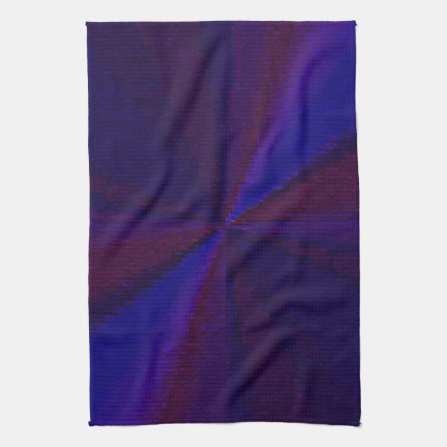Linge De Cuisine Patchwork circulaire de dégradé bleu à pourpre (Vertical)