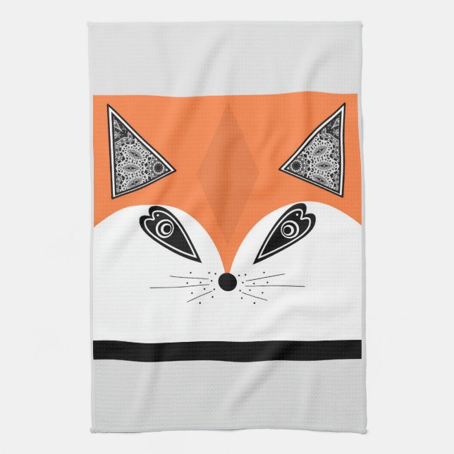 Linge De Cuisine Patchwork Fox, applique Fox, Fox (Vertical)