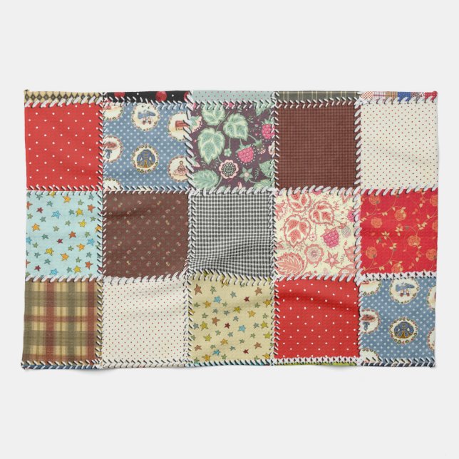 Linge De Cuisine Patchwork Kitchen Towel 16" x 24" (Horizontal)