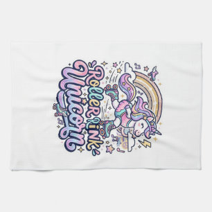 Linge De Cuisine Patinoire Licorne Autocollant Vectoriel Premium Li