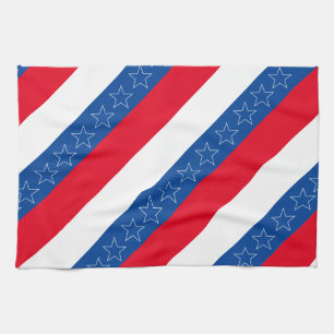 Linge De Cuisine patriotique américain rouge, blanc et bleu