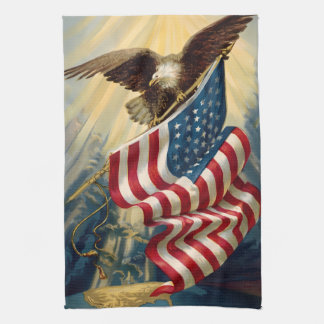 Linge De Cuisine Patriotisme Vintage, Drapeau Américain Aigle Patri