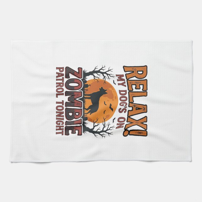 Linge De Cuisine Patrouille de chien zombie conception de chemise H (Horizontal)
