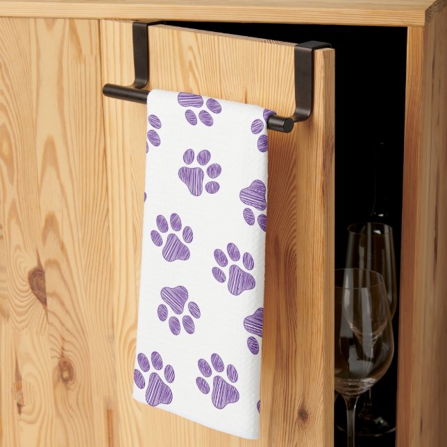Linge De Cuisine Patrouilles de Doodle, Paws de Chien, Paws De Purp (Pliage en tiers)