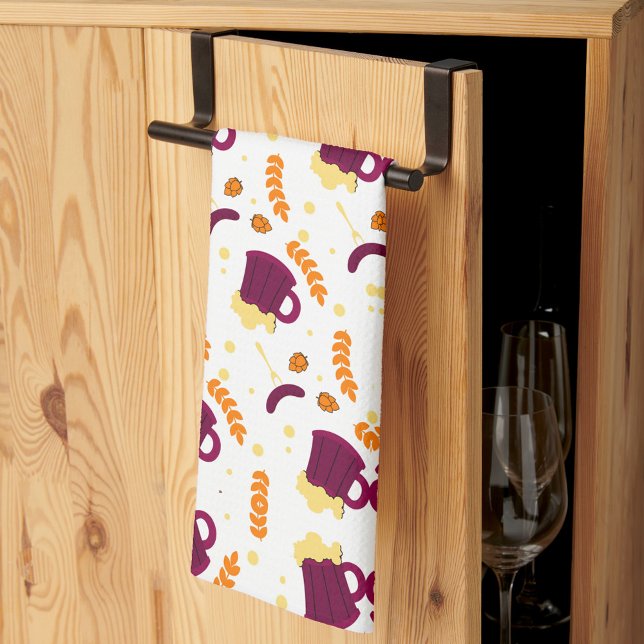 Linge De Cuisine Patterned design with purple cats, yellow fish  (Créateur téléchargé)