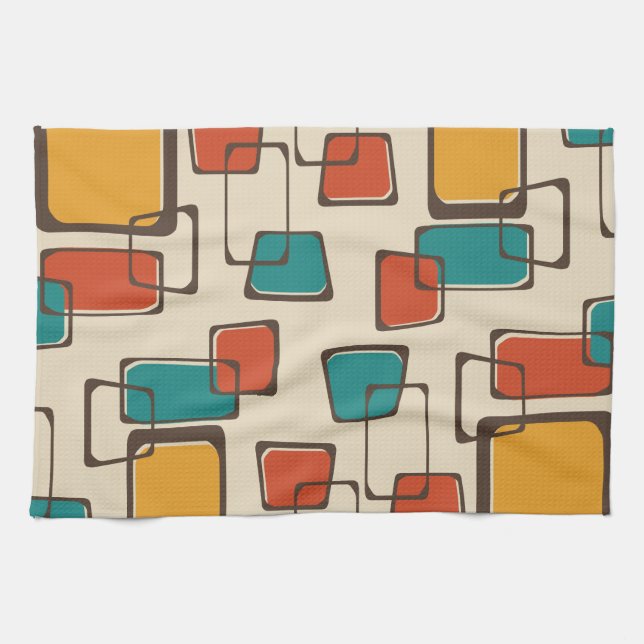 Linge De Cuisine Patters de Skewed Squares (Horizontal)