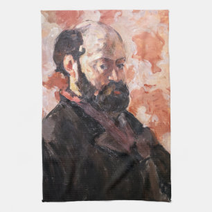 Linge De Cuisine Paul Cezanne - Autoportrait avec fond rose