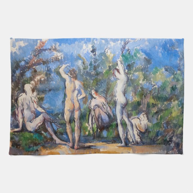 Linge De Cuisine Paul Cezanne - Cinq Baigneurs (Horizontal)