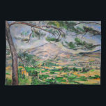 Linge De Cuisine Paul Cezanne - Mont Sainte-Victoire et Grand Pin<br><div class="desc">Mont Sainte-Victoire avec grand pin / Montagne Sainte-Victoire - Paul Cezanne,  Huile sur toile,  1885-1887</div>