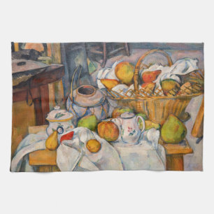 Linge De Cuisine Paul Cezanne - Nature morte avec panier
