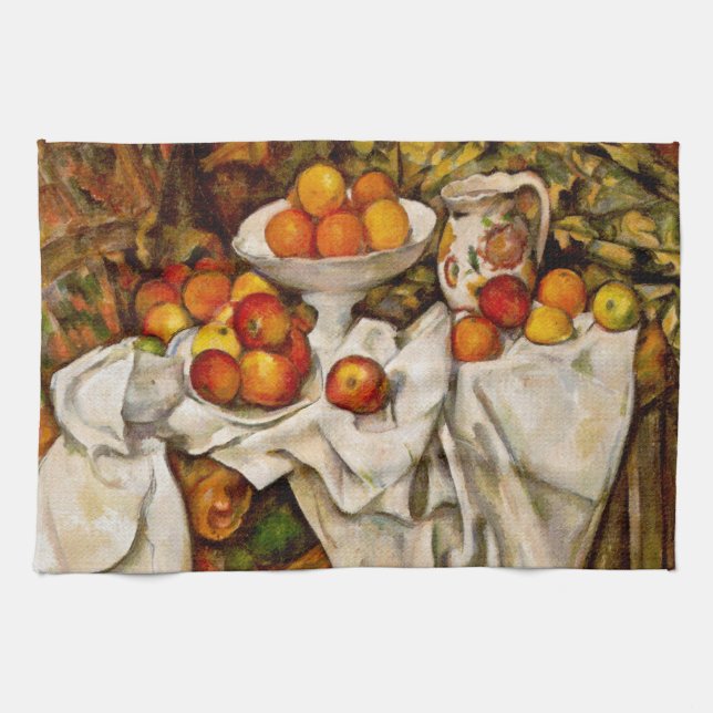 Linge De Cuisine Paul Cezanne Pomples Oranges Impressionnisme (Horizontal)