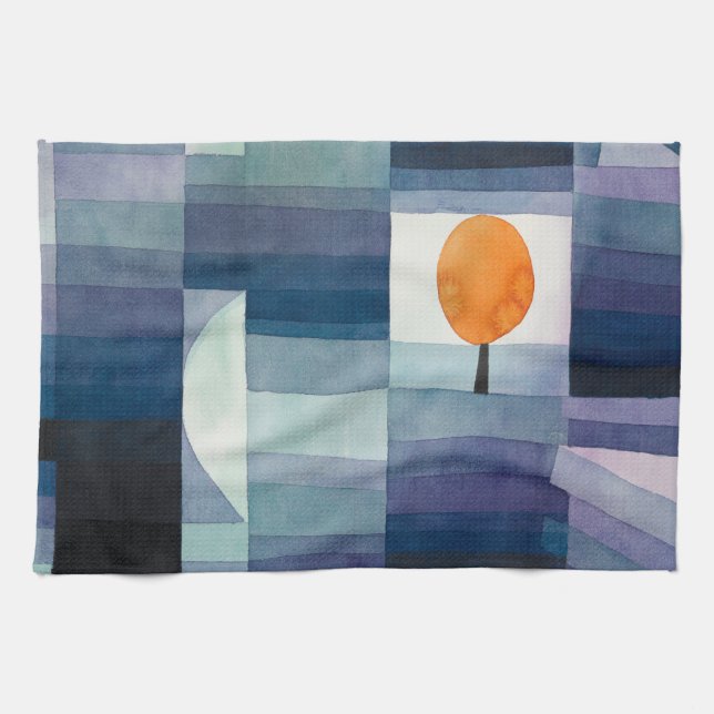 Linge De Cuisine Paul Klee Messager de l'automne Bleu Moderne Abstr (Horizontal)