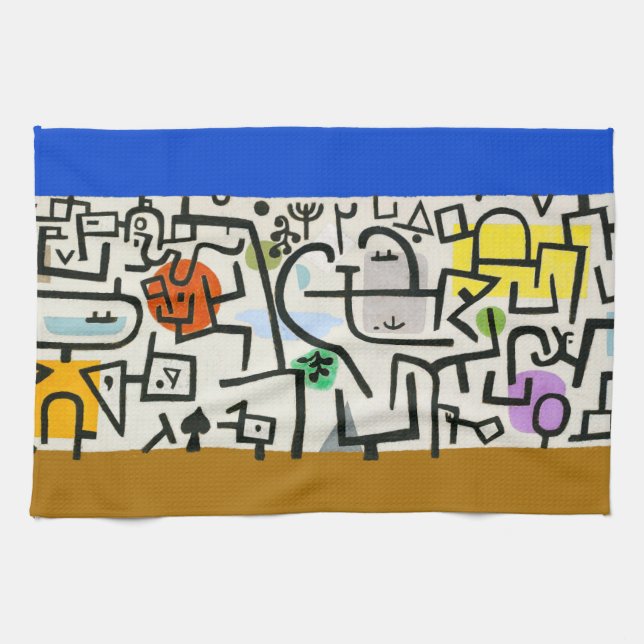 Linge De Cuisine Paul Klee Rich Harbor Expressionnisme abstrait (Horizontal)