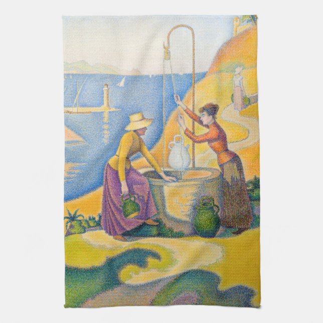 Linge De Cuisine Paul Signac - Femmes dans le puits (Vertical)
