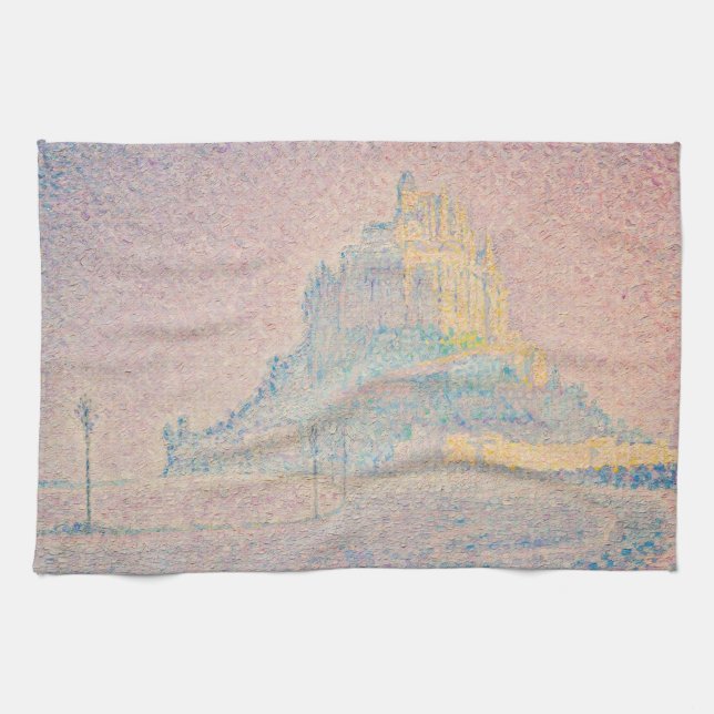 Linge De Cuisine Paul Signac - Mont Saint Michel Fog et Soleil (Horizontal)