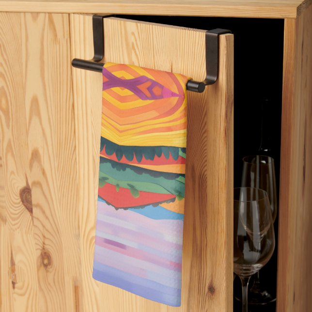 Linge De Cuisine Paysage (Pliage en tiers)
