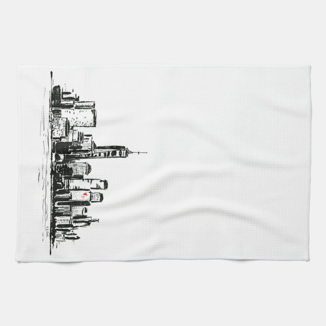 Linge De Cuisine Paysage de la ville de NY (Horizontal)