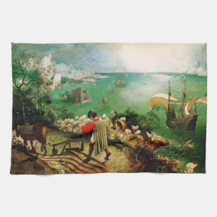 Linge De Cuisine Paysage de Pieter Bruegel avec l'automne d'Icare