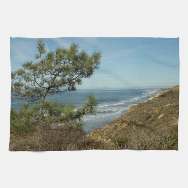 Linge De Cuisine Paysage de Torrey Pine et de la côte californienne (Horizontal)