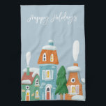 Linge De Cuisine Paysage d'hiver maisons Whimsical Holdiay<br><div class="desc">Cette conception peut être personnalisée en choisissant l'option personnaliser supplémentaire. Vous pouvez également transférer sur d'autres objets. Contactez-moi à l'adresse colorflowcreations@gmail.com ou utilisez l'option conversation en haut de la page si vous souhaitez avoir cette conception sur un autre produit ou avez besoin d'aide. Voir d'autres de mes dessins ou suivez-moi...</div>