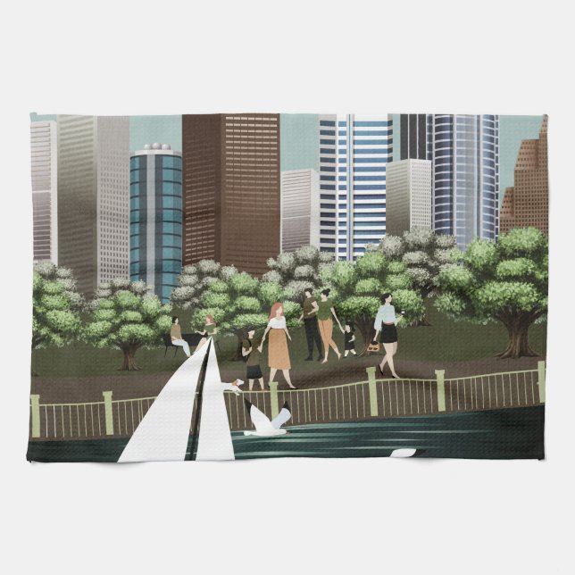 Linge De Cuisine Paysage urbain (Horizontal)