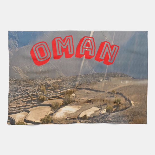 Linge De Cuisine Paysages majestueux d'Oman (Horizontal)