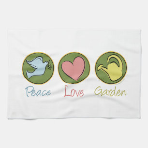 Linge De Cuisine Peace Love Gardening