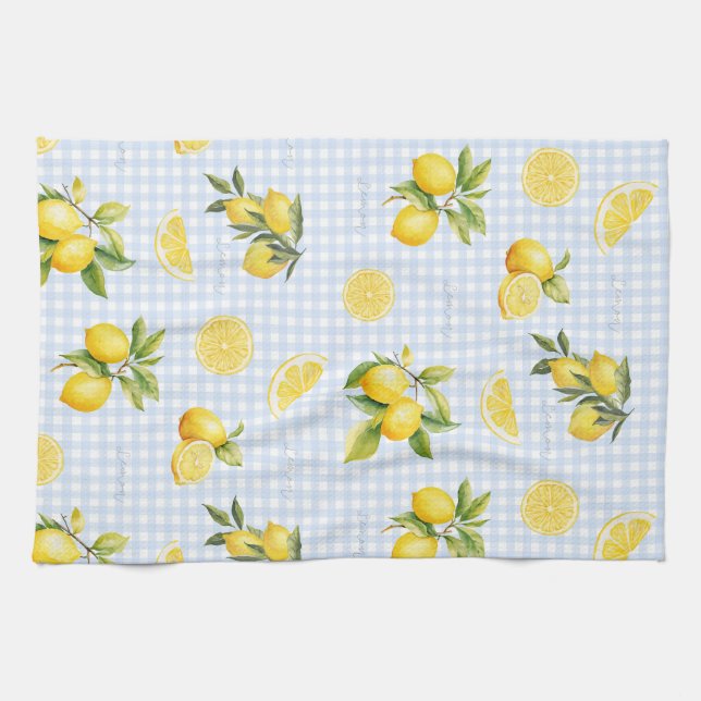 Linge De Cuisine Peachify Gingham Citron (Horizontal)