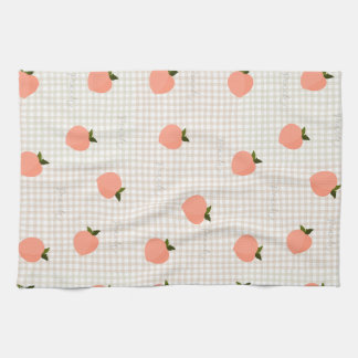 Linge De Cuisine Peachify Gingham de pêche