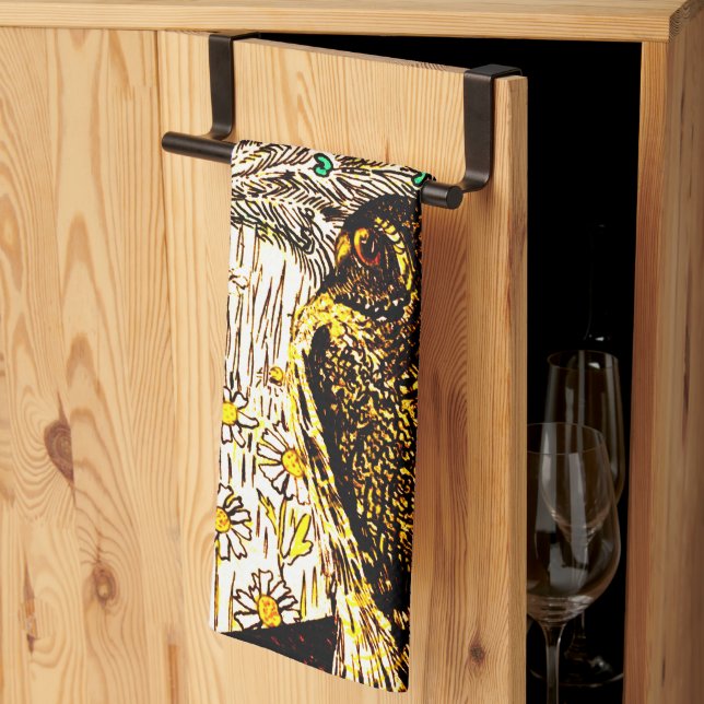 Linge De Cuisine Peacock et Owls Art nouveau néerlandais (Pliage en tiers)