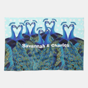 Linge De Cuisine Peacocks vintages Embrasser les cadeaux de mariage