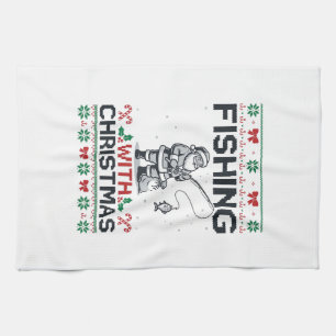Linge De Cuisine Pêche avec la fête de Noël Santa