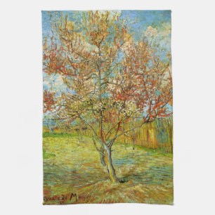 Linge De Cuisine Pêcher rose en fleurs par Vincent van Gogh