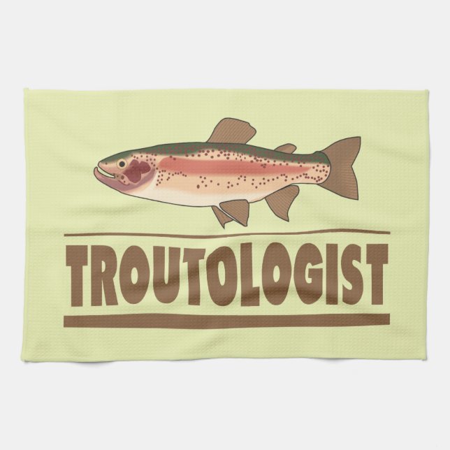 Linge De Cuisine Pêcheur humoristique de truites (Horizontal)