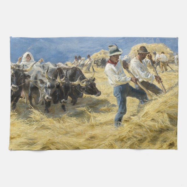 Linge De Cuisine Peder Severin Kroyer - Threshing dans les Abruzzes (Horizontal)