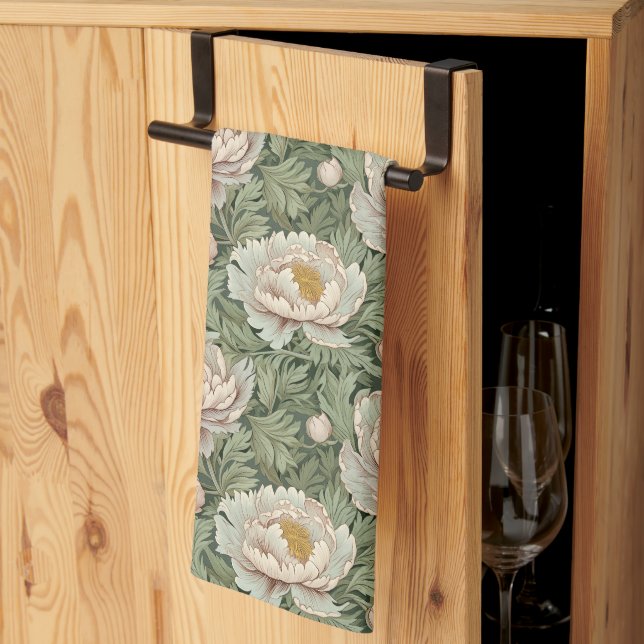 Linge De Cuisine Peine florale vintage (Pliage en tiers)