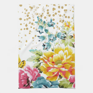 Linge De Cuisine peinture à l'aquarelle florale et oeuvres d'art d