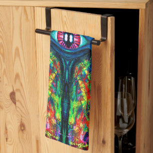 Linge De Cuisine Peinture à l'huile surréaliste tordue et hallucina