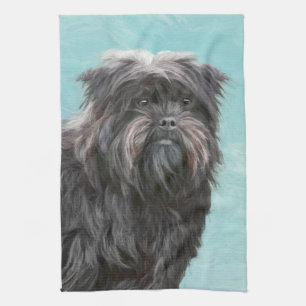 Linge De Cuisine Peinture Affenpinscher - Joli art original chien