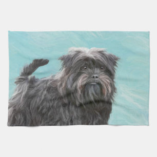 Linge De Cuisine Peinture Affenpinscher - Joli art original chien