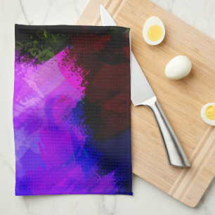 Linge De Cuisine Peinture aquarelle abstraite 2